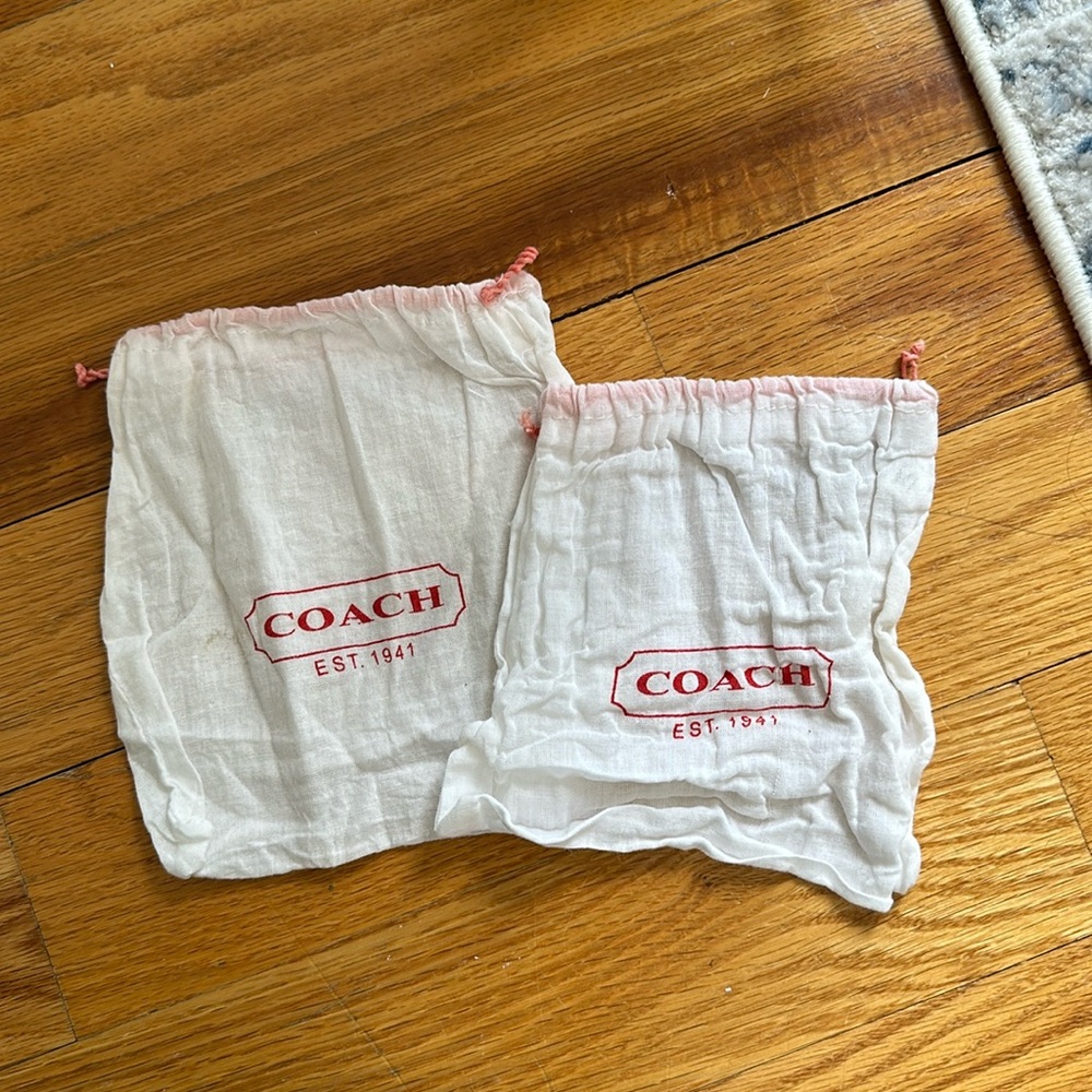 Two Small Coach Duster Bags